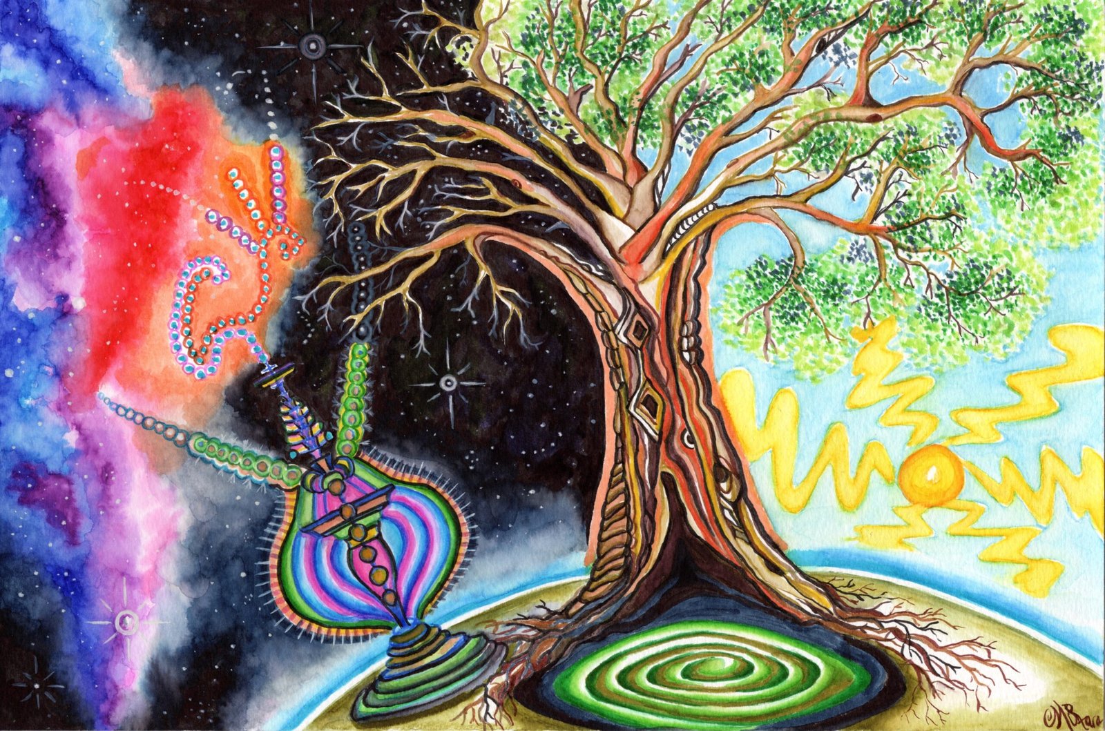 Tree Day and Night